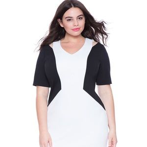 Eloquii Cutout Colorblock Dress